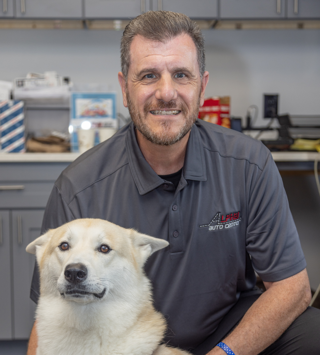 David with Alpha Mascot 